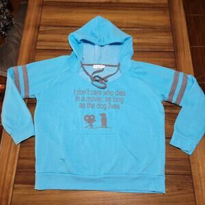 Coconut Creek Lt. Blue LS Hoodie "I don't care who dies.." - Size Large